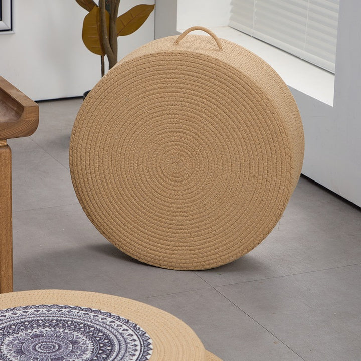 Beef Artificial Leather Pouf Stornfield