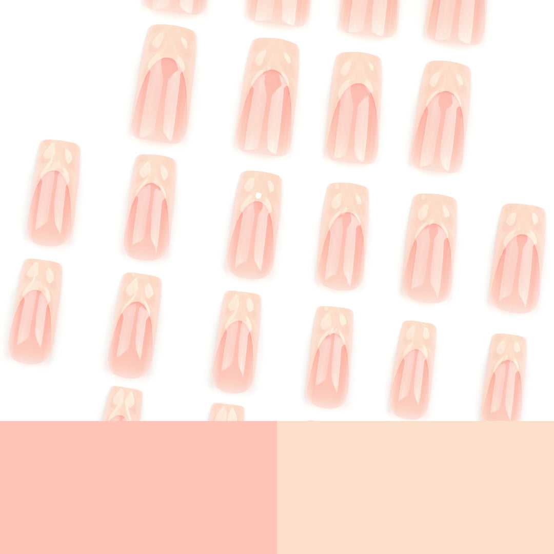 Artificial High-Quality Nail Extensions with Floral Design and Glossy Finish Stornfield