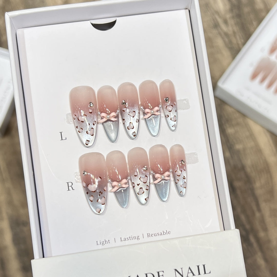 Elegant Reusable Press-On Nail Art Set