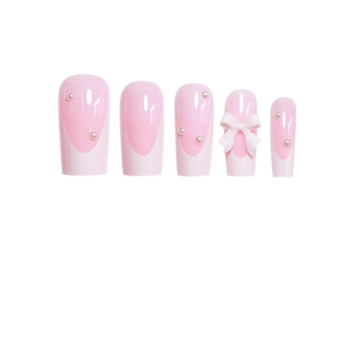 Decorative Press-On Nails with Bow Accents Stornfield
