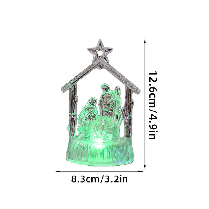 Illuminated Christmas nativity scene with LED effects Stornfield