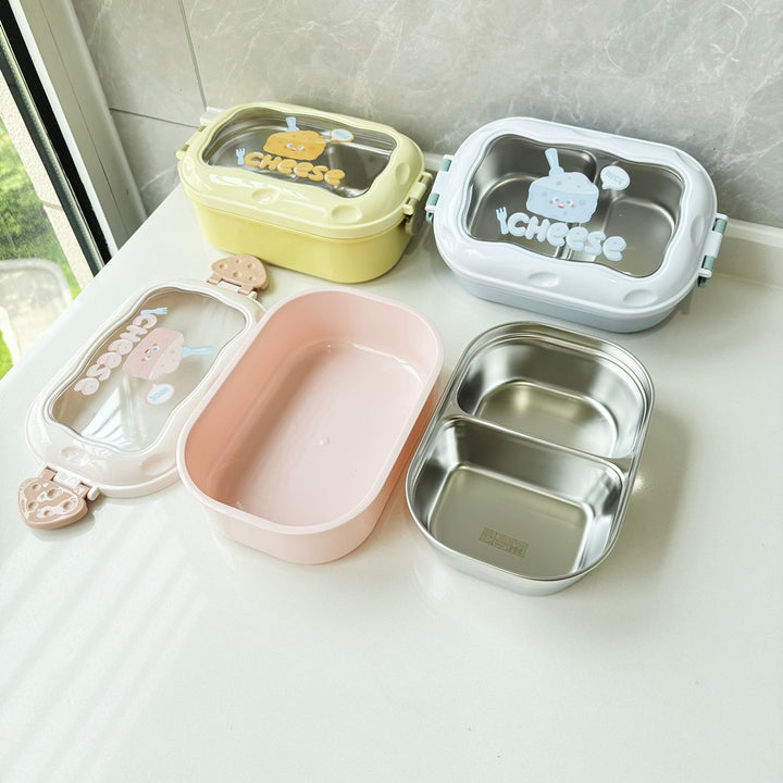 Cute Cartoon-Themed Lunch Box with Dividers