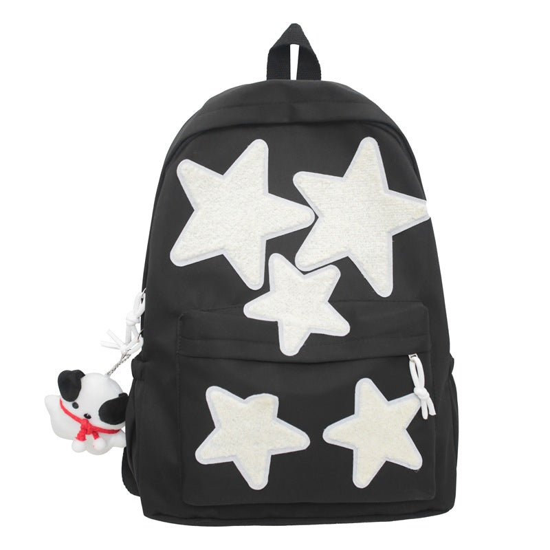 Star-Embroidered Casual Backpack Stornfield