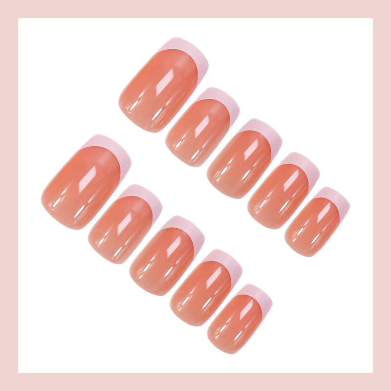 Nail set with elegant French tip and sparkling accents Stornfield