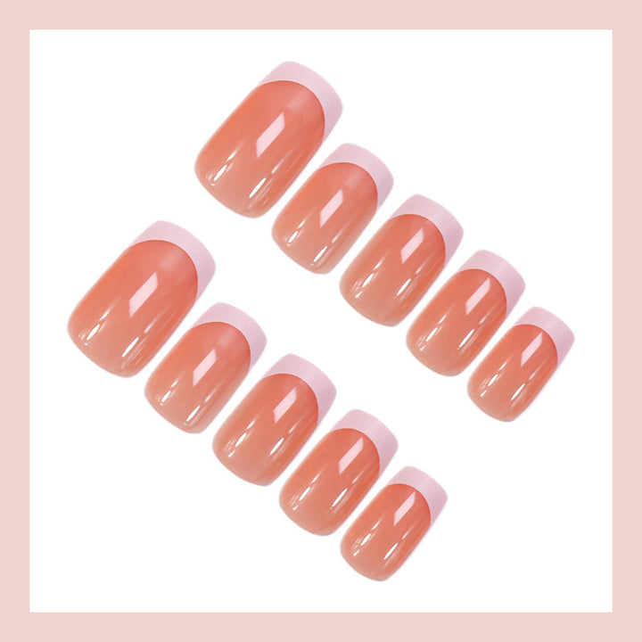 Nail set with elegant French tip and sparkling accents Stornfield