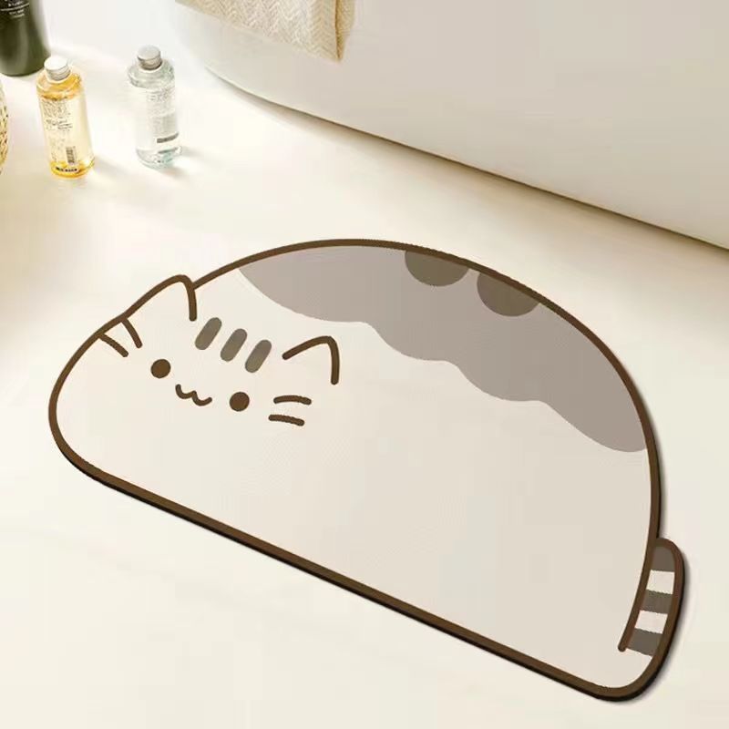 Cute Cat Shaped Bathroom Mat