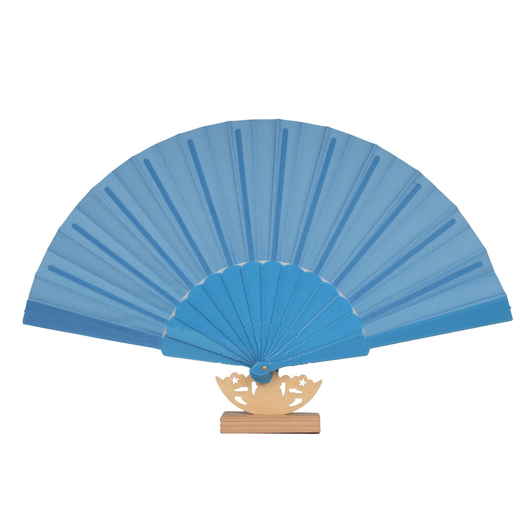Ladies decorative fan with elegant wooden handle Stornfield