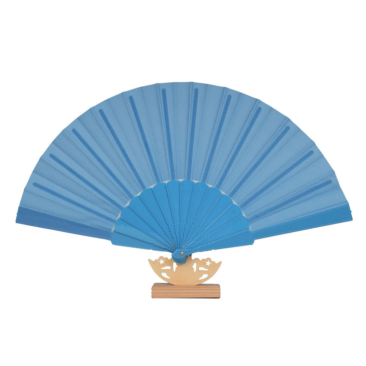 Women's artistic hand fan with filigree wooden handle Stornfield