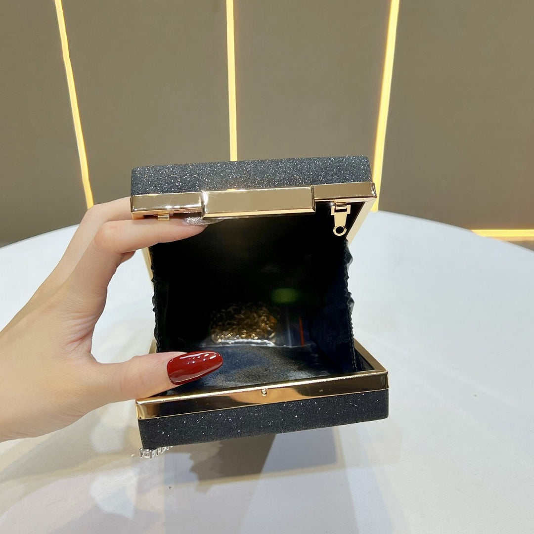 Crystal-Studded Box Clutch
