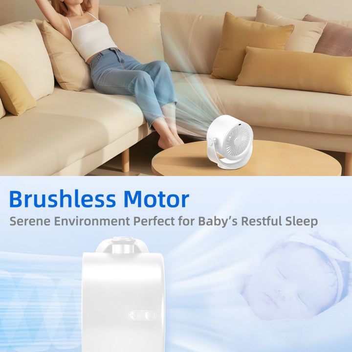 Ladies Portable 360-Degree Table Fan with Smart Display Stornfield