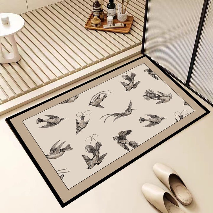 Floral Patterned Bath Mat