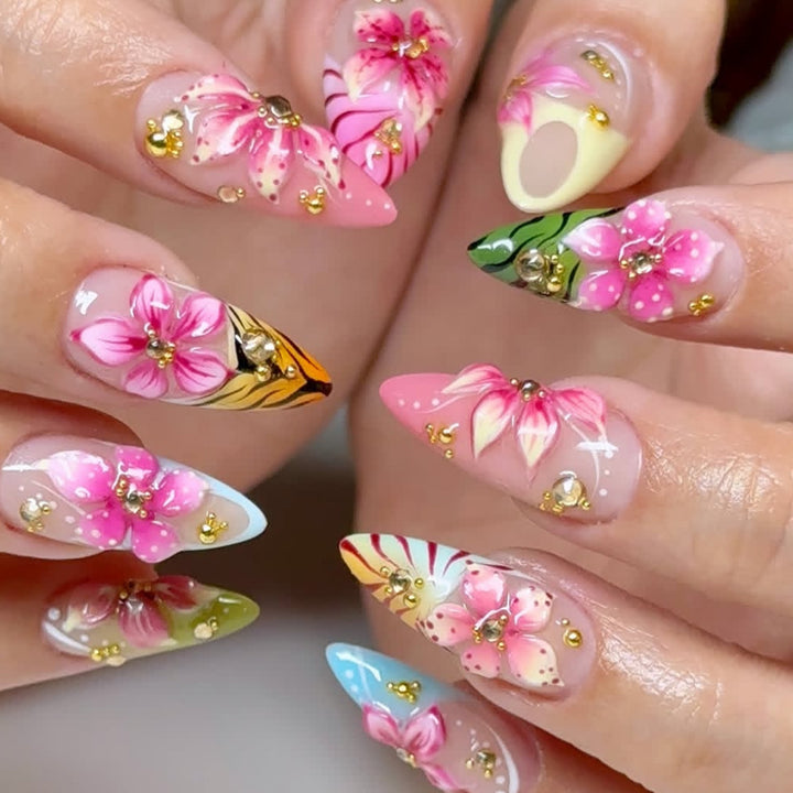 Ornate Floral 3D Nail Art Extensions Stornfield