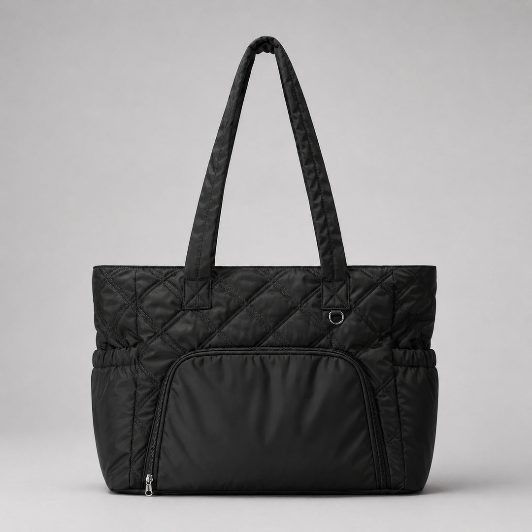 Quilted Multi-Compartment Travel Tote