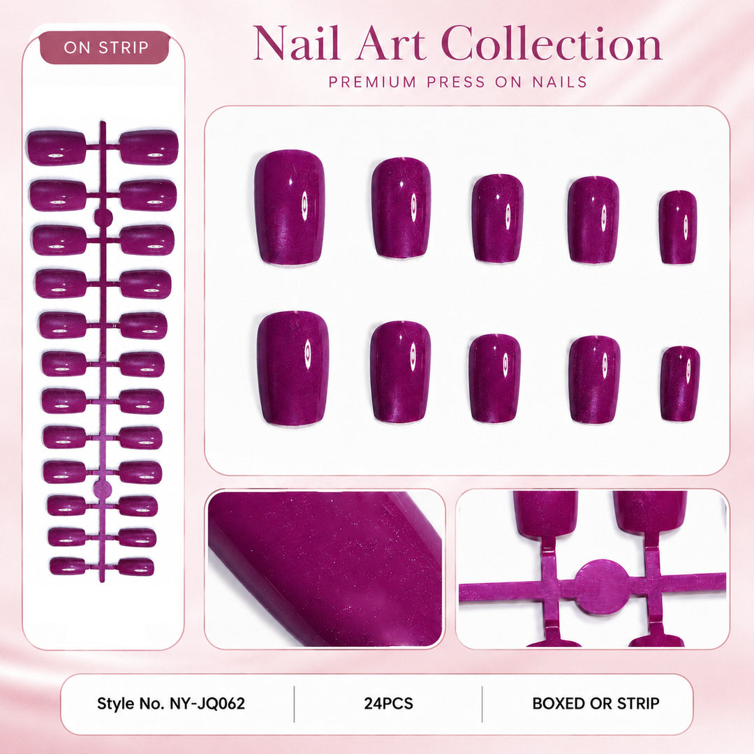 Premium Press-On Nails with Metallic Shine Stornfield