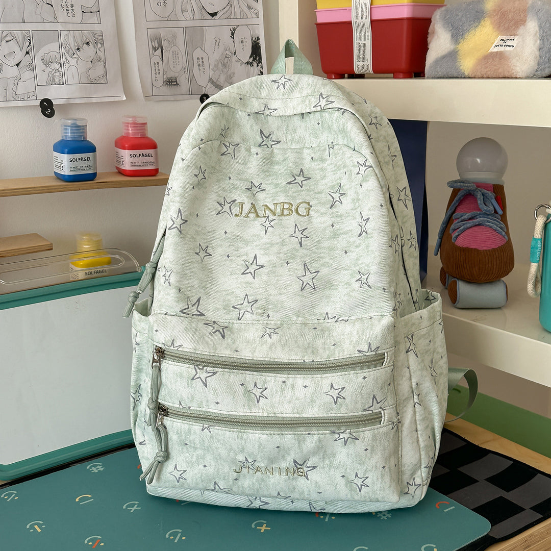 Star-Patterned School Backpack Stornfield