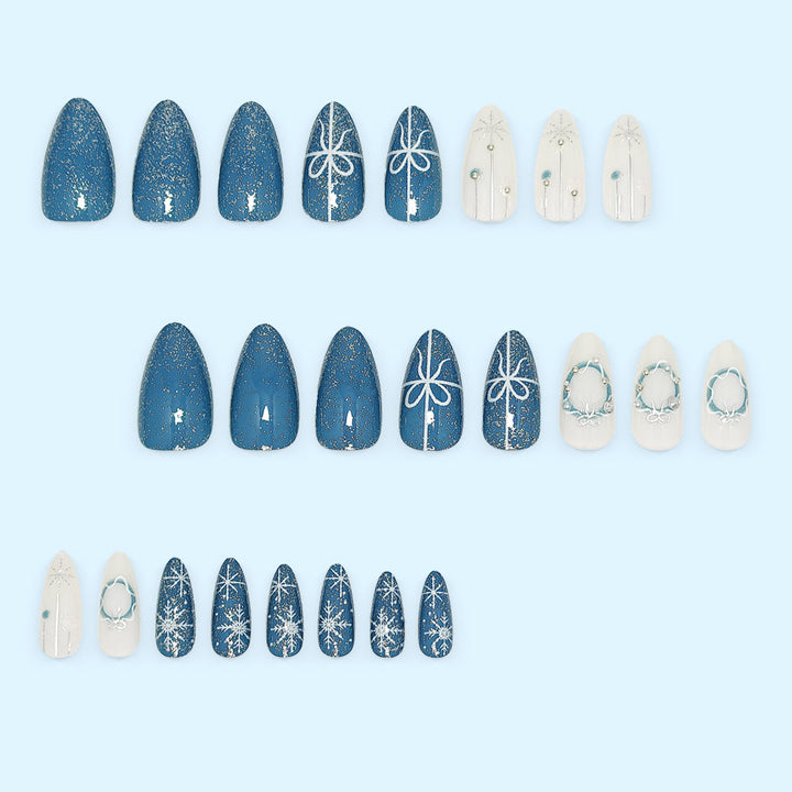 Luxury artificial nails in winter design Stornfield