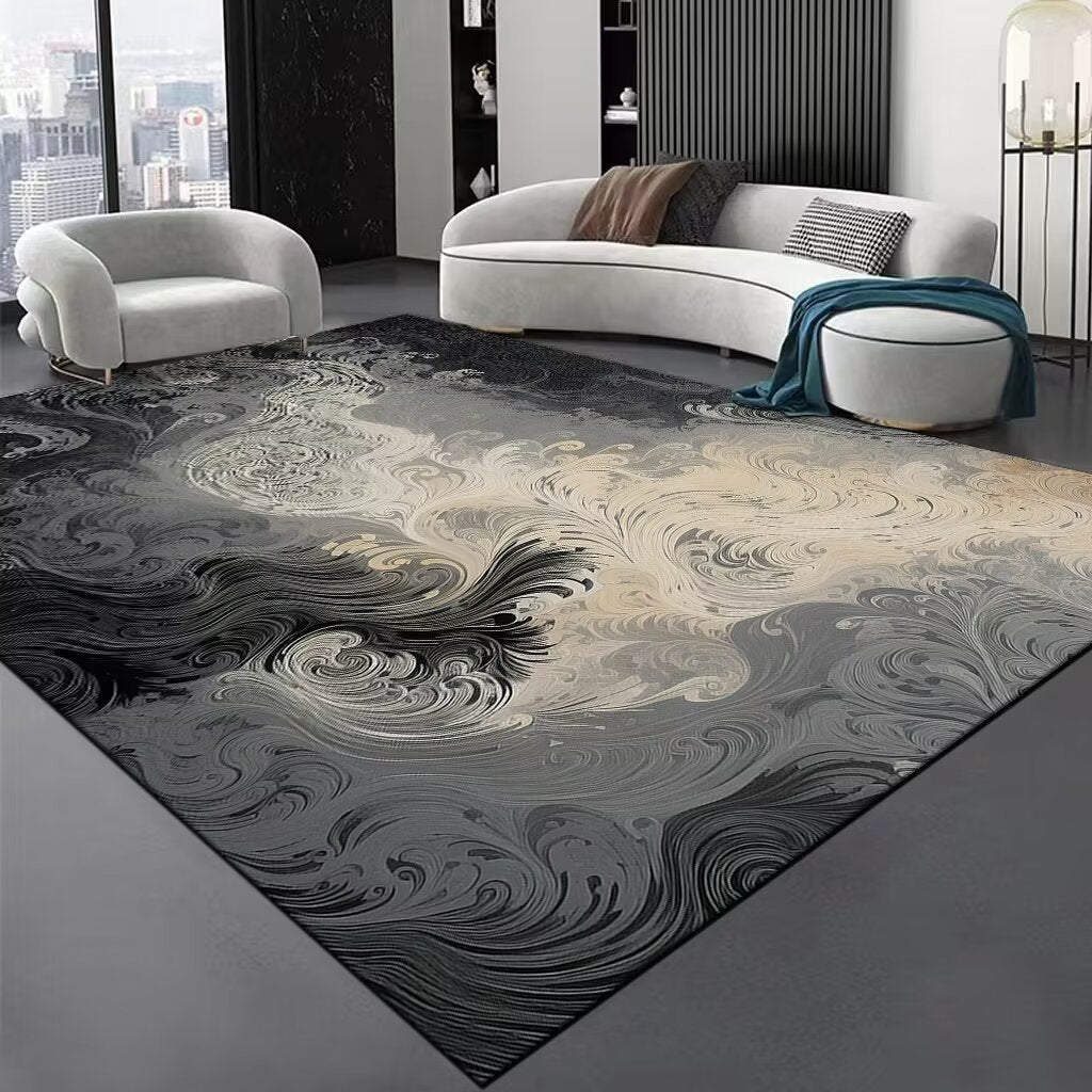 Contemporary Wave Pattern Area Rug Stornfield
