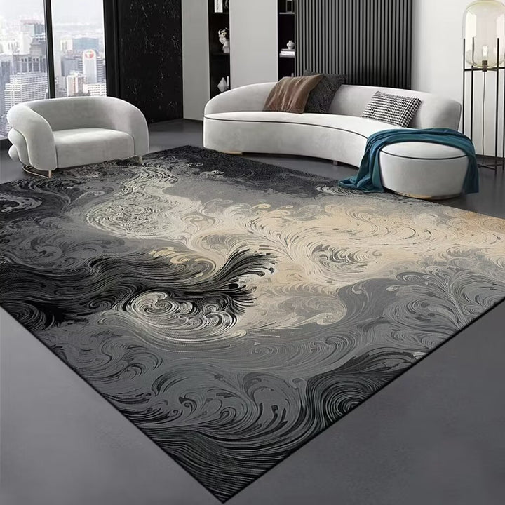 Contemporary Wave Pattern Area Rug Stornfield
