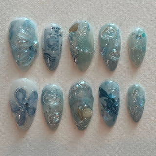 Decorative Themed Press-On Nail Art Set Stornfield