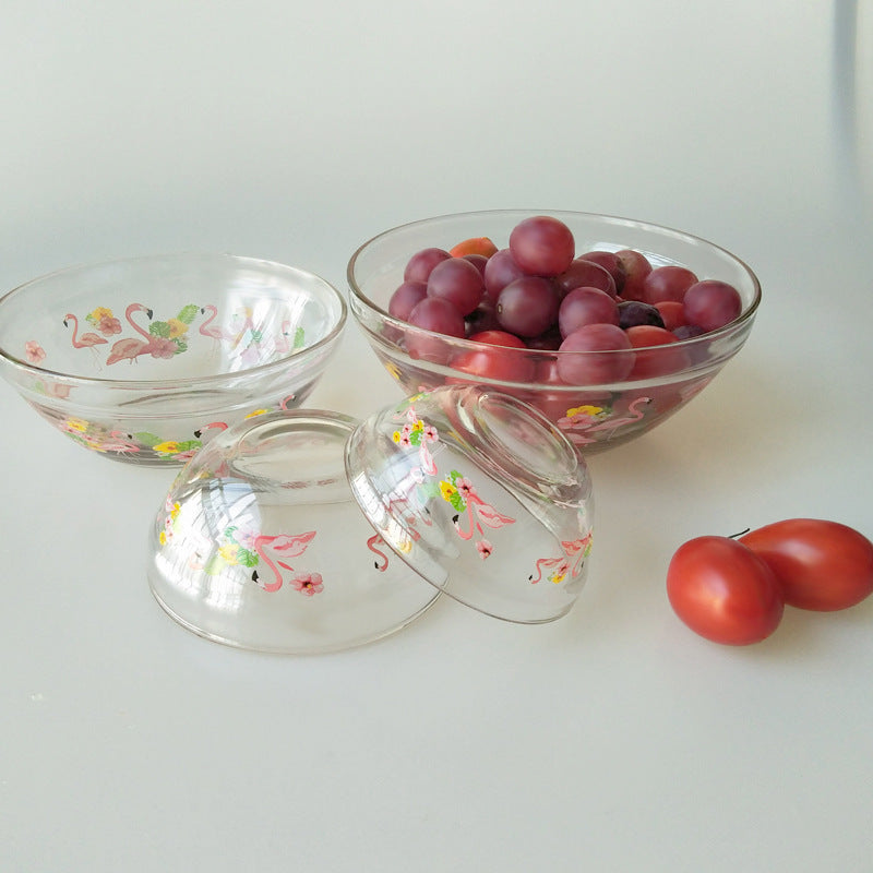 Ladies Storage Bowls Set with Colorful Flamingo Motifs Stornfield