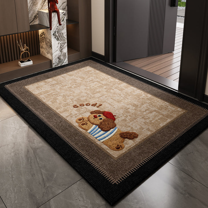 Cartoon Animal-Themed Welcome Mat