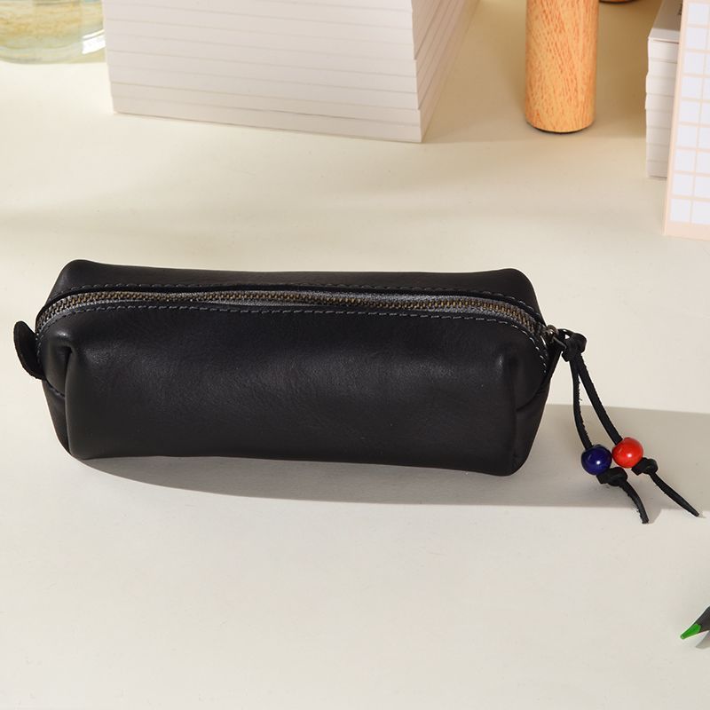 Leather Zippered Pencil Case