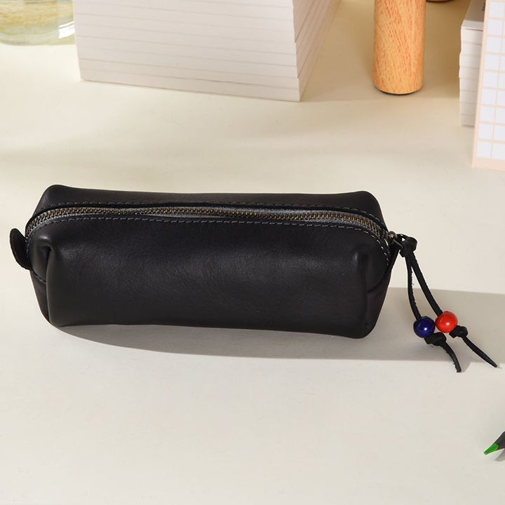 Leather Zippered Pencil Case