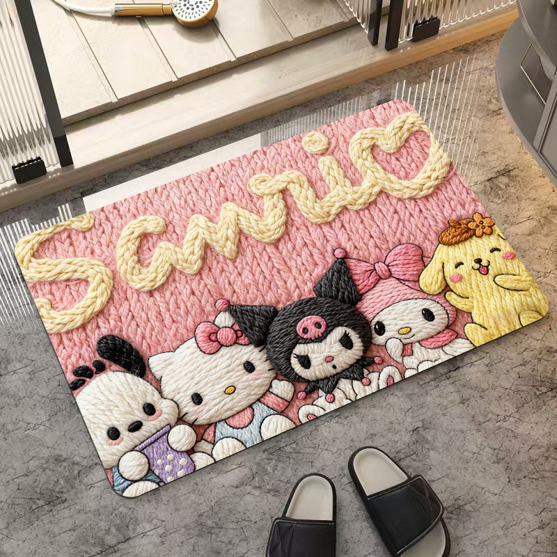 Cartoon Character Doormat for Home Entryway