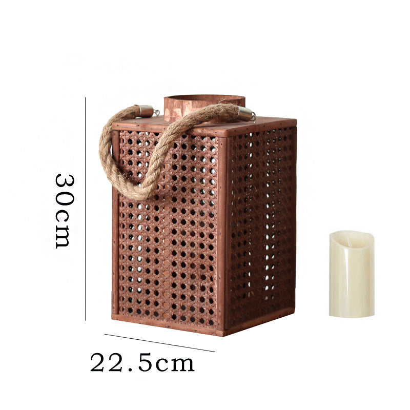 Decorative lantern holder made of natural material Stornfield