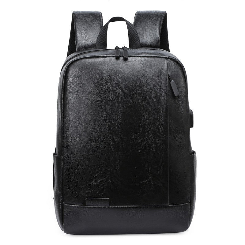 Eco-Friendly Textured Leather Laptop Backpack Stornfield