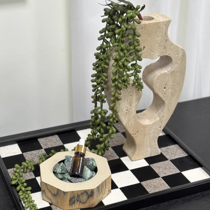 Artistic Abstract Stone Candle Holder