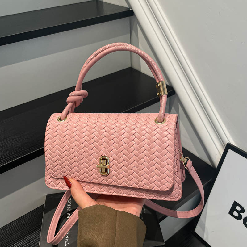 Woven Leather Evening Clutch