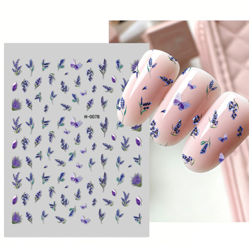 Floral Design Nail Art Sticker Set