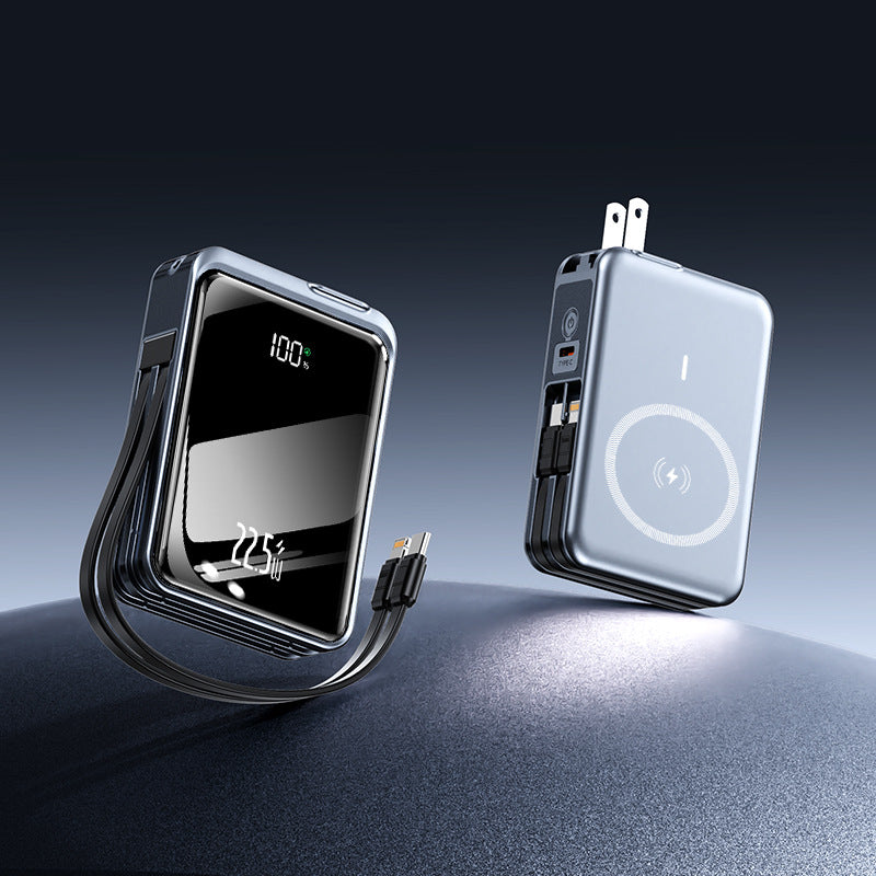 Portable power bank with integrated wireless charging function and LED display Stornfield