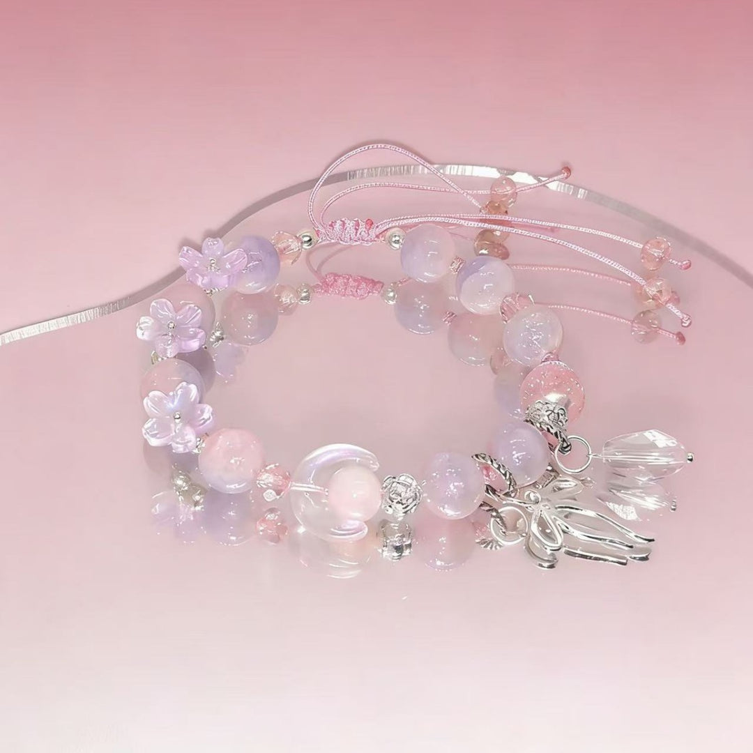 Handmade Floral Bead Charm Bracelet Stornfield