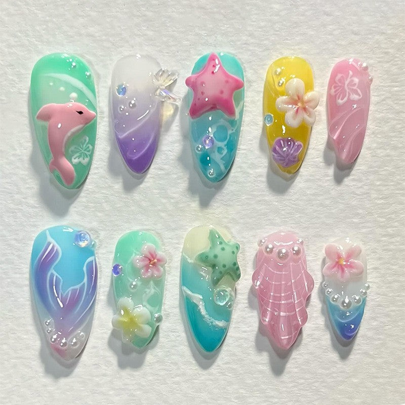 Romantic Kiss-Inspired Press-On Nail Art Set