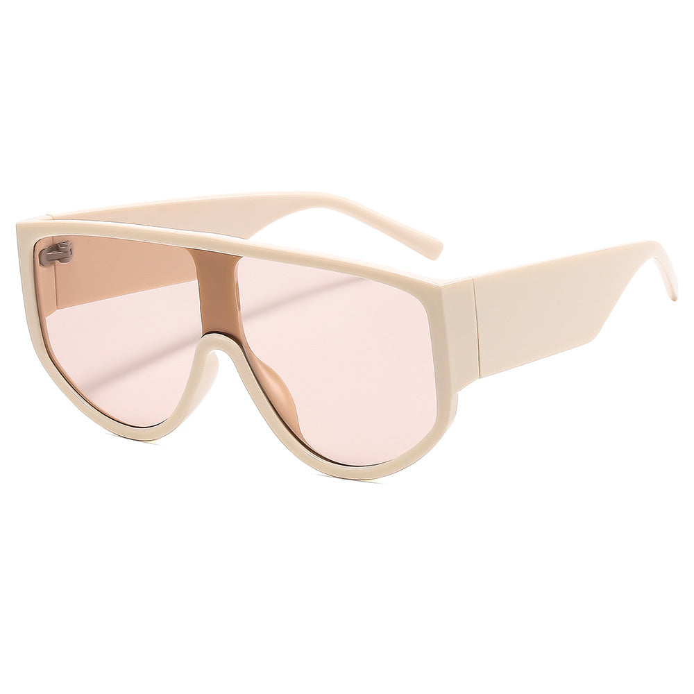 Women's fashion sunglasses with futuristic, transparent frame and large protection Stornfield
