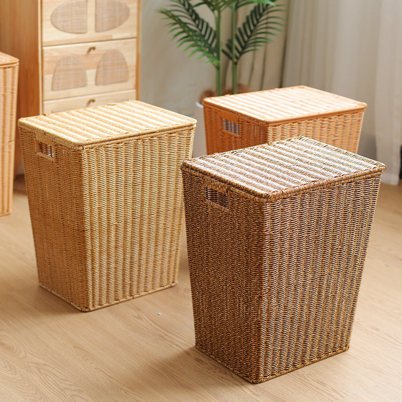 Handcrafted Rectangular Wicker Laundry Hamper Stornfield