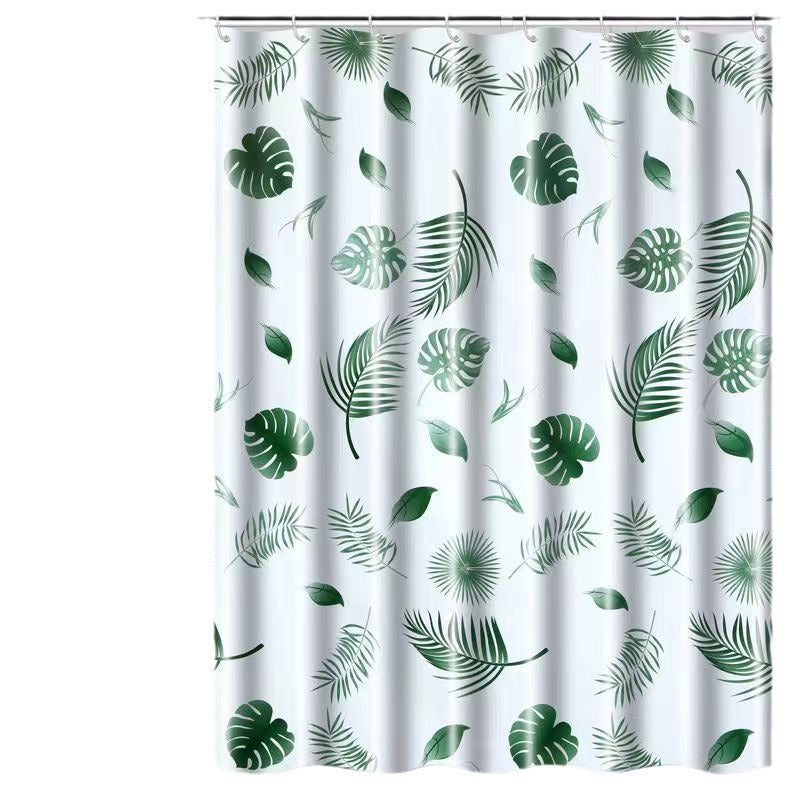 Botanical Leaf Pattern Shower Curtain Stornfield