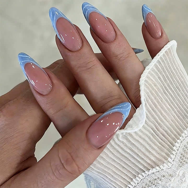 Acrylic nail set with elegant ombre gradients and modern tips Stornfield