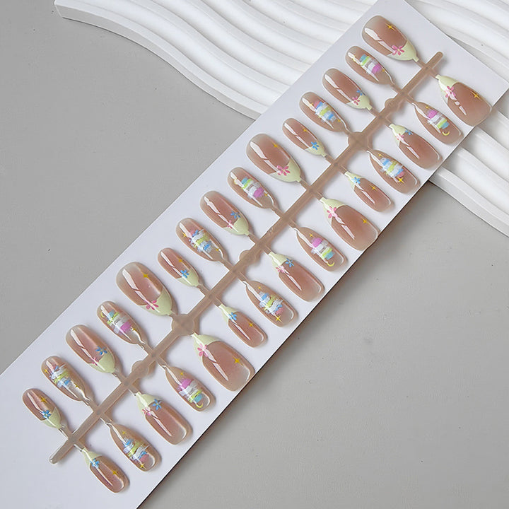 Artificial nails with elegant flower pattern Stornfield
