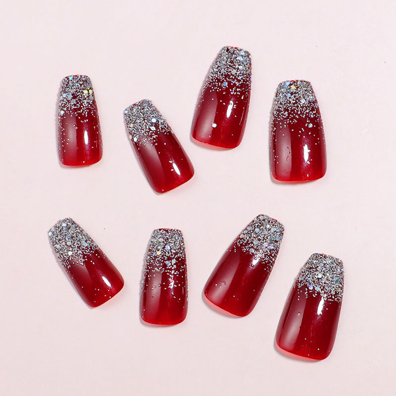 Elegant Glittery Press-On Nail Set Stornfield