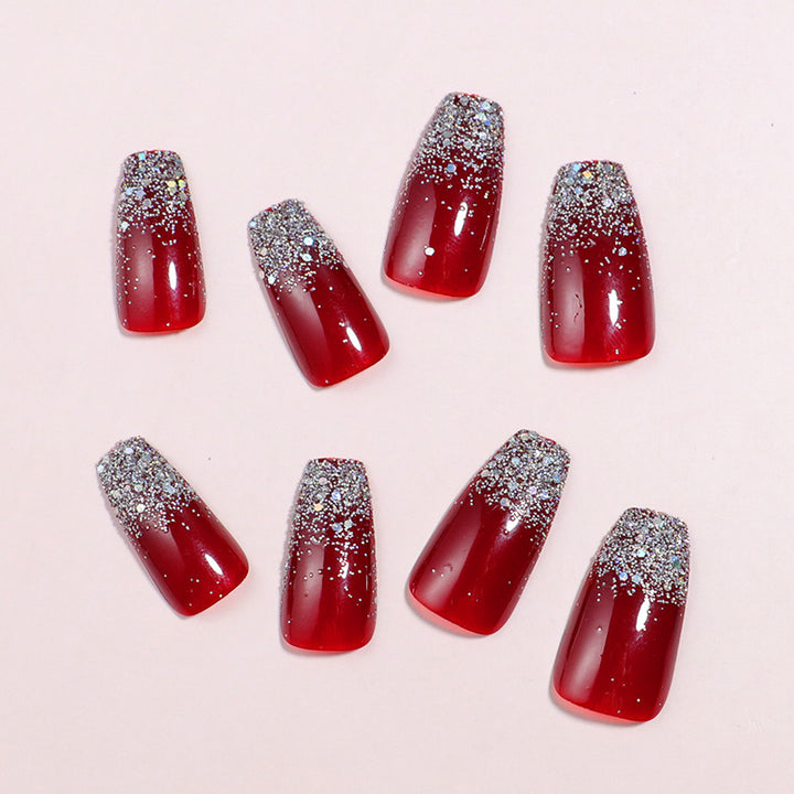 Elegant Glittery Press-On Nail Set Stornfield