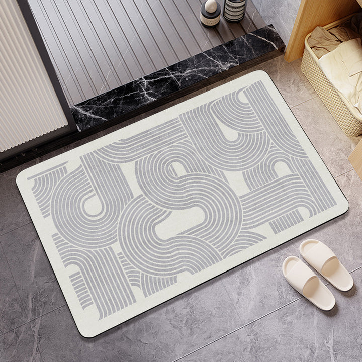 Stylish Geometric Pattern Bathroom Mat Stornfield