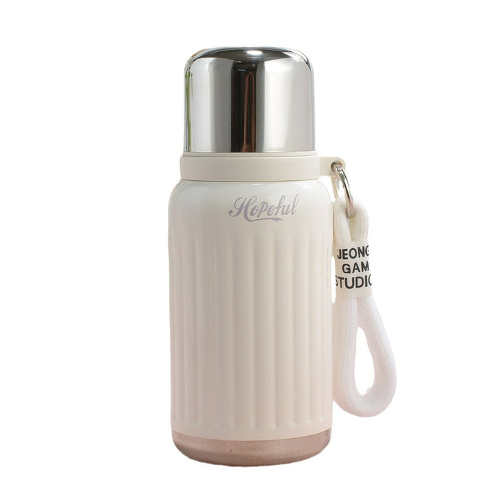 Unisex double-walled insulated bottle with one-handed safety lock and removable drinking cup Stornfield