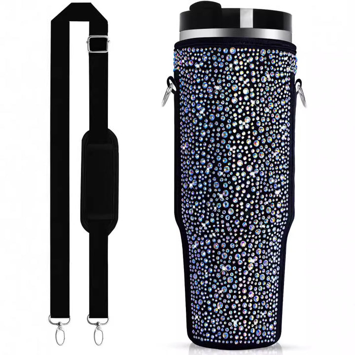 Ladies water bottle holder with sparkling rhinestones Stornfield