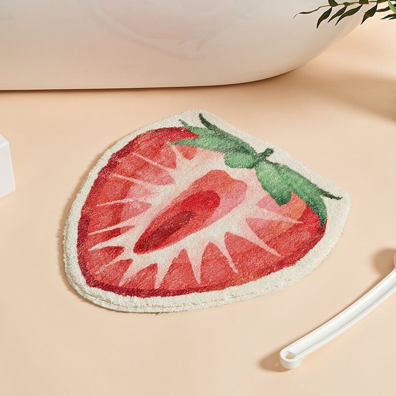 Lemon-Shaped Plush Bath Mat