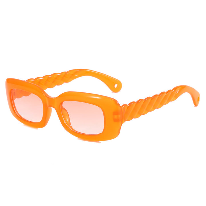 Women's fashionable square sunglasses with unique twisted temple design Stornfield