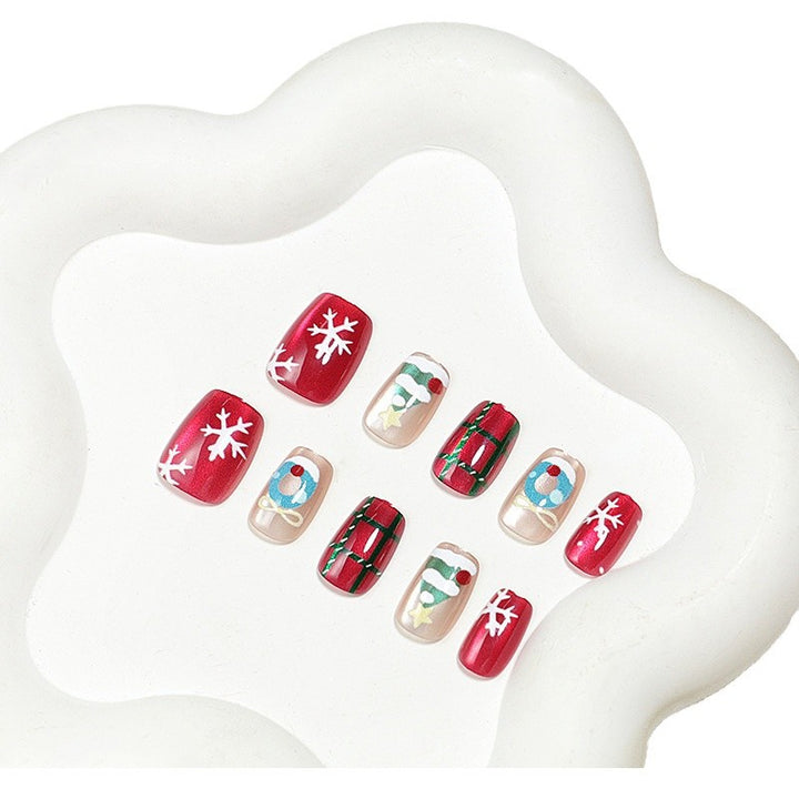 Holiday-Themed Press-On Nail Art Set Stornfield