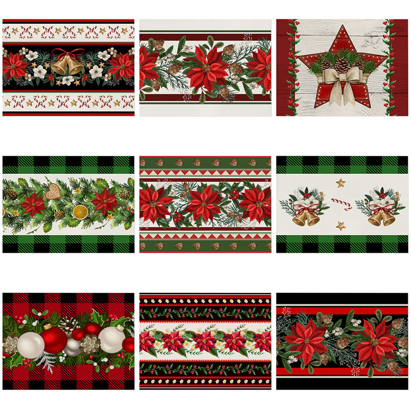 Festive Pinecone Star Holiday Indoor-Outdoor Doormat with Non-Slip Backing
